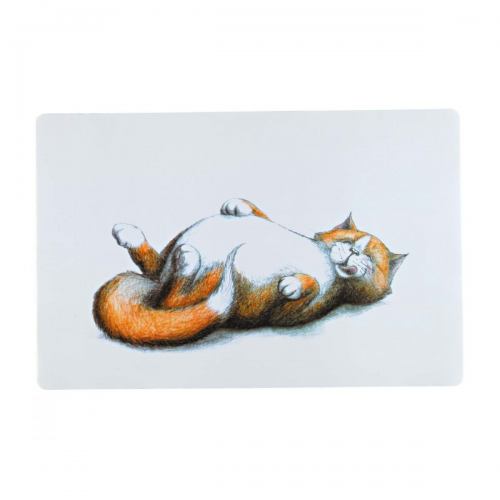 Килимок під миску Trixie «Thick Cat» 44 см / 28 см (білий