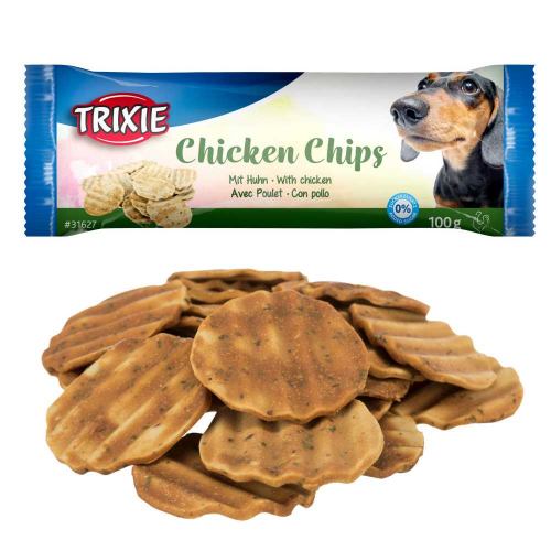 Ласощі для собак Trixie "Chicken Chips" зі смаком курки, d 4 см, 100 г