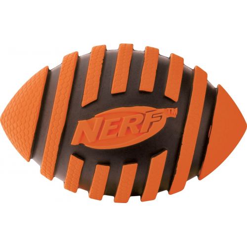 Іграшка NERF Spiral Squeak Football м'ячик червоний / зелений маленький для собак