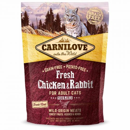 Сухий корм для дорослих котів Carnilove Fresh Chicken & Rabbit 400 г (курка та кролик)