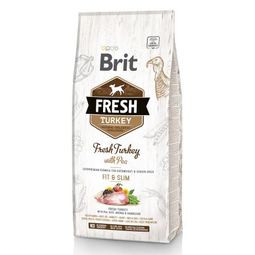 Brit Fresh Turkey/Pea Light Fit & Slim Adult 12 кг індичка, горошок для дорослих собак