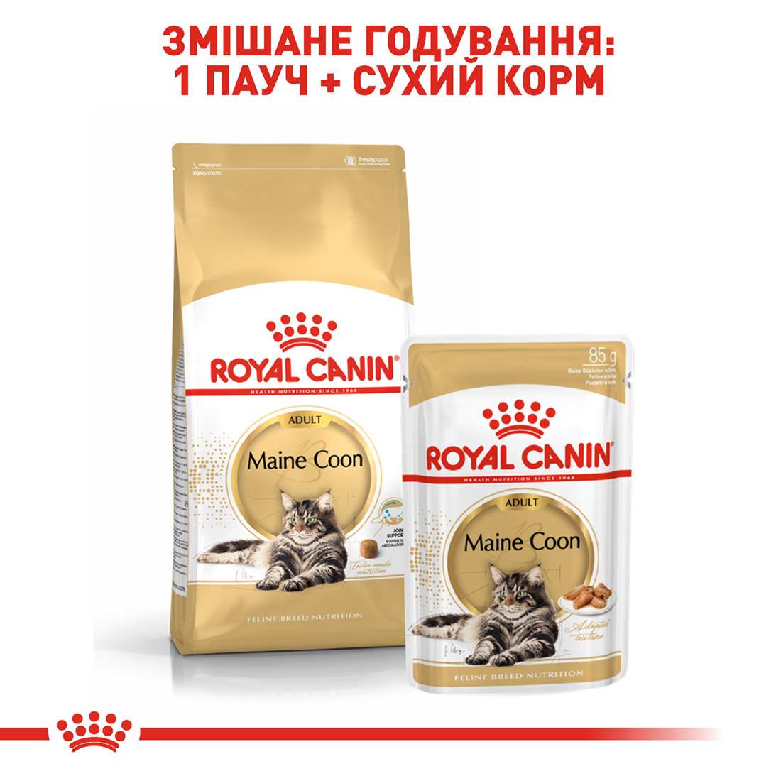 Вологий корм для дорослих котів ROYAL CANIN MAINECOON ADULT 85г x 12 шт. - Зображення 5